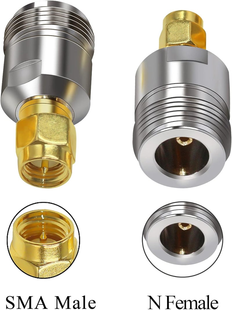 TUOLNK N Type Female Jack to SMA Male Plug Coaxial Connector SMA to N-Type Converter for Wi-Fi Antenna Extension Cable 2pcs - Image 3